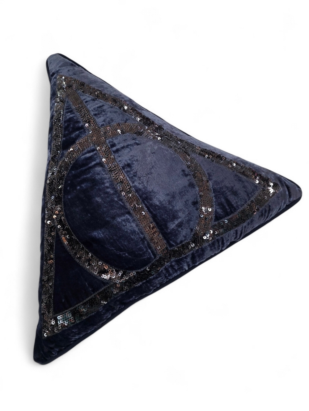 Pottery Barn Teen Harry Potter Deathly Hallows Velvet Throw Pillow Sequin Decor